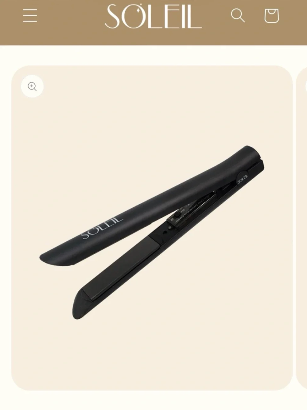 Black Ceramic Hair Straightener - Professional Flat Iron